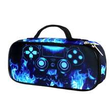 Piórnik unisex z motywami gier, wielowarstwowy nadruk, duża pojemność, podzielone przegródki, odpowiedni do nauki