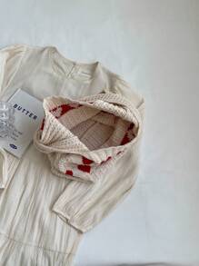 Women's Minimalist Large Capacity Heart Decor Knitting Weaving Shopping Bag, Casual Handbag And Travel Tote Bag