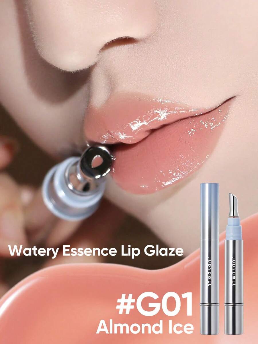 JUDYDOLL Watery Essence Lip Glaze - Sparkling Citrus, Mirror-Like Gloss, Lip Stain, Lip Oil, Lipstick, Lip Care, Great Gift For Girlfriends, Wife, Weddings, Parties, Everyday Makeup - #G01 - 查看 1