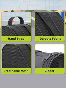 Skating Shoes Bag, Suitable For Storing Ice Skates, Inline Skates, And Quad Roller Skates For Teenagers And Adults, Made Of Breathable Material, Adjustable Shoulder Strap, Holds Skating Shoes - Multicolor - View 5