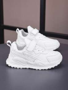 Casual Comfortable Solid Color Low Top Sneakers For Girls, Non-Slip Shock-Absorbing Sport Shoes For All Seasons - White - View 10