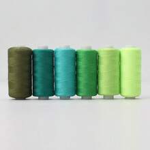 6入組 400碼混色聚酯纖維縫紉線，適用家用DIY縫紉與刺繡 - 彩色 - 查看 14