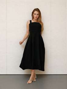 Tailored Dress With Cups Fashion Items!!! - Black - View 1