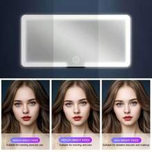 OBOVAY Car Visor LED Vanity Mirror, Rechargeable Lighted Makeup Mirror, Dimmable 3 Lighting Modes, Touch Control,Room Decor Bedroom,Travel Mirror With Light,For Cars, Trucks & SUVs - Ideal Gifts For Women,600mAh