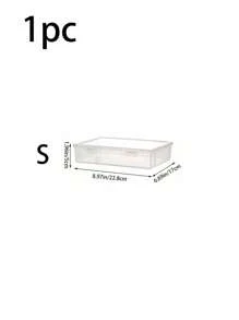1/2/3pcs Transparent Plastic File Storage Boxes With Lids, A4 Size, Multi-Purpose Desk Organizer For Documents And Magazines, Rectangular Office Supplies Holder, Document Storage Box, Storage File Boxes,For School Supplies,Back To School
