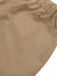 1 chiếc quần short cargo dáng rộng nhiều túi dành cho nữ tuổi teen, phong cách thể thao, thích hợp cho mùa xuân/hè. - Màu Khaki - Xem 7