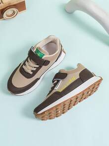 1 pereche de pantofi sport pentru copii, sport, respirabil, antiderapanți, cu sistem de agățat și buclă, confortabili și casual, pentru toate anotimpurile