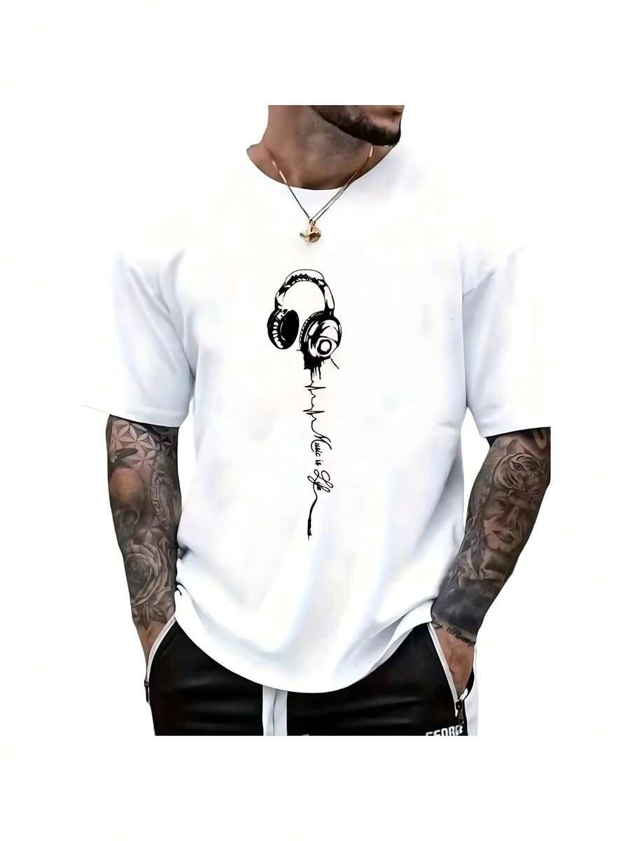 Men T-Shirts - 白色 - 查看 1