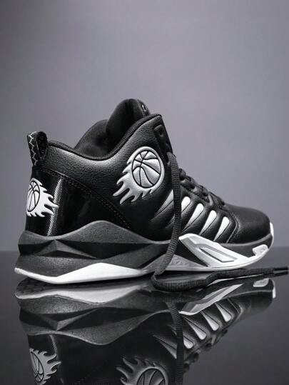 Men's High-Top Basketball Shoes, Non-Slip, Shock-Absorbing, Durable, Sports Basketball Sneakers