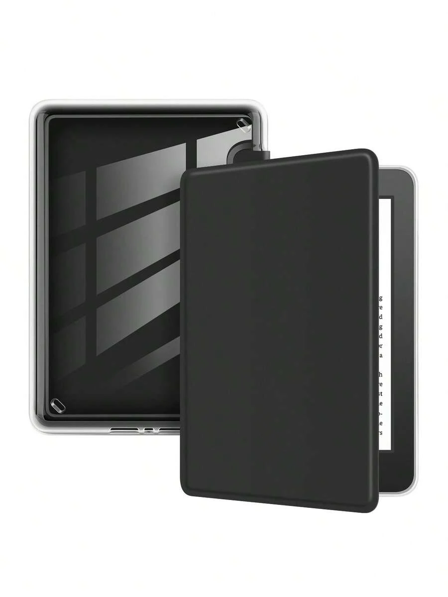 Housse de protection colorée et douce pour Kindle Paperwhite 11e génération (2021/12e génération/2024), Kindle 12e génération (2024) et Kindle 10e génération (2019/11e génération/2022/2024), prend en charge la fonction de veille/réveil automatique - Noir - Voir 1