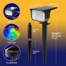 Nipify Solar Lights Outdoor Waterproof, Motion Sensor Spot Lights- 4 Pack/56 LED/3 Modes Solar Powered Spotlights 2-In-1 Auto On/Off Landscape Lighting For Outside Yard Wall Garden, Cool WhiteHalloween Christmas New Year - 彩色 - 查看 6