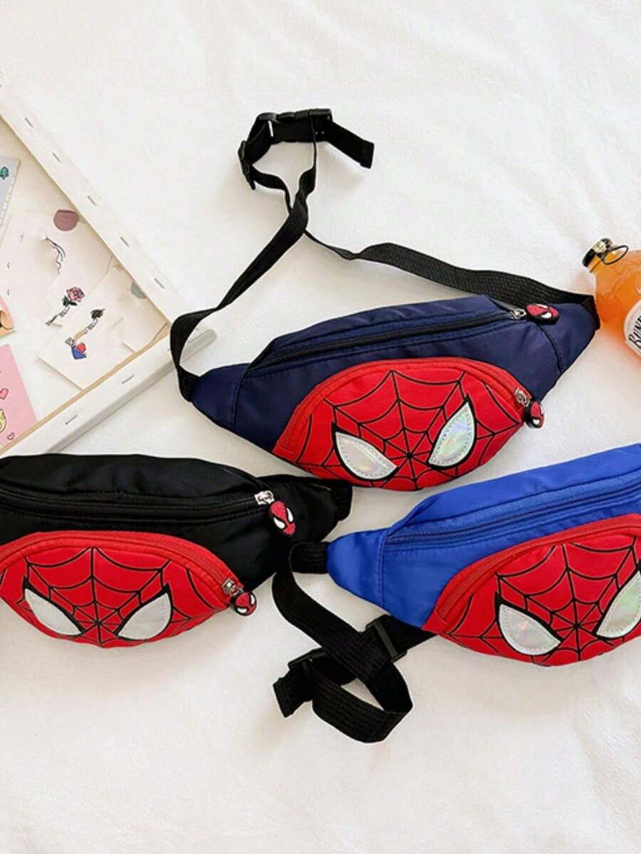 Túi đeo ngực bằng vải canvas hình Người Nhện , ba lô mini du lịch cho bé trai, túi thời trang cá nhân hóa cho trẻ em, quà tặng cho bạn bè, quà tặng ngày lễ, quà sinh nhật. - Nhiều màu - Xem 1