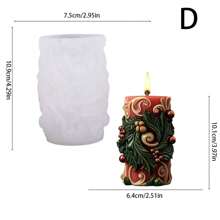 1pc Christmas Scented Candle Silicone Mold Christmas Tree Elk Diffuser Stone Diy Ornaments Mold Decorative Ornaments Plaster Mold Handmade Gift