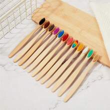 10pcs Disposable Bamboo Toothbrush, Soft Bristles & Hard Bristles - Brown - View 13
