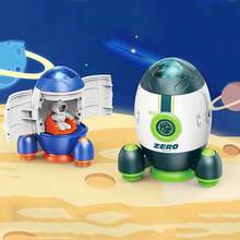 1 件航天飞机宇宙飞船飞机玩具（带宇航员）、太空火箭飞船汽车、星际任务冒险的宇宙飞船玩具、圣诞节生日礼物、新年礼物 - 彩色 - 查看 5