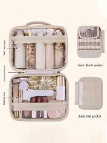 1 Stück Sommer Reise Make-up Tasche, tragbare wasserdichte Kulturtasche, multifunktionale Kosmetiktasche, große Kapazität Badezimmer Aufbewahrungstasche, geeignet für Urlaub, Strand, Badezimmer, Campus, Wohnheim, Rückkehr zur Schule, Urlaubsgeschenk, Geschenk für Mutter, Freundin - Verschiedenfarbig - Übersicht 9