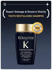 Kérastase Chronologiste 赋活洗发露 80ml，奢华黑钻系列，修护受损发质，恢复秀发活力，蕴含深海萃取精华和透明质酸，令秀发柔软亮泽，是送给女友/闺蜜的完美礼物，无硫酸盐配方，沙龙级品质，适合所有发质，日常使用或旅行携带皆宜，100% 满意保证 - 洗髮精80ml - 查看 4