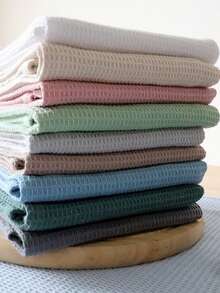 4 Stück einfarbige Waffelmuster Geschirrtücher, Ananas-Gitter Reinigungstücher, Küchen-Wischtücher, Größe 36*36cm