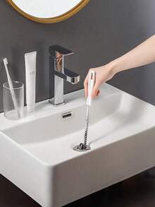 1pc Pipe Dredging Brush, Bathroom Sewer Sink Cleaning Brush, Drainage Cleaner, Flexible Cleaner, Clog Hole Removal Tool - Multicolor - View 9