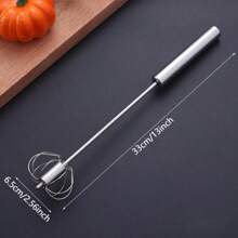 1 pieza Batidor manual de acero inoxidable, batidor de huevos, apto para hornear, cocinar, beber y hacer mezclas de crema, herramienta de cocina portátil, apta para chefs de hogar y cocina al aire libre, diseño de mango elegante