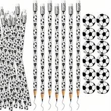12 Pcs Sports Pencils And 12 Pcs Sports Ball Erasers Fun Wooden Pencils With Sports Eraser For Sports Themed Birthday Party Favors Office Supplies (Soccer),Christmas - White - View 9