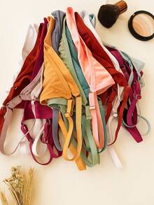 Kit Of 10 Microfiber Thong Panties With Side Adjustment - Multicolor - View 6