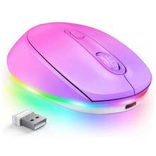 Fenisio Wireless Mouse Computer Mouse With RGB Backlit Rechargeable 2.4G/BT5.1 Silent Mice Optical USB Mouse For Home Office - Multicolor - View 21