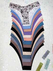 15/8/7 PCS Women's Low-Waist Seamless-Cut Briefs,Halloween Costumes,Christmas, Bragas Mujer,Featuring Comfortable, Soft And Breathable Wear, Good Quality, Highlighting Elegant And Sexy Temperament, Suitable For Yoga, Sports, Fitness, Daily Life, Home, Going Out And Work, Made Of Premium Fabric With Quick-Drying And Lightweight Properties. - 彩色 - 查看 5