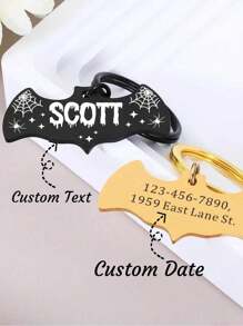 Etiqueta de Identificação Personalizada para Animais de Estimação, Presente do Dia do Professor, Halloween, Ano Novo, Estilo Clássico Simples, Melhor Presente de Feriado