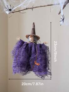1 đồ trang trí Halloween treo ma phù thủy với mũ phù thủy mèo đen đèn lồng bí ngô phù thủy ma phù thủy Halloween đồ trang trí tiệc thủ công ma quái cho trang trí nhà đồ trang trí cây Halloween - Nhiều màu - Xem 10