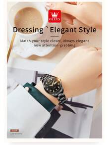 OLEVS. OLEVS Ladies' Watch, Ladies' Original Diamond Watch, Waterproof Luminous Stainless Steel Luxury Quartz Women's Watch, Gold Watch