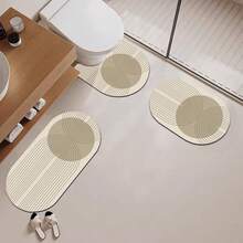 1 件简约线条图案防滑硅胶浴室垫，材质吸水门垫，适用于厨房、浴室，速干，厚度 2.5 毫米，房间装饰浴室配件，返校入口装饰浴室厨房装饰 - 簡約線條D - 查看 18