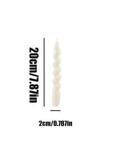 4/2 件螺旋烛台,带香味扭曲蜡烛,多色香薰蜡烛,适用于厨房、卧室、万圣节/圣诞节氛围家居装饰礼物 - 黃色 - 查看 5