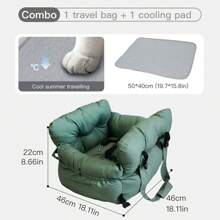 HAZOOWILL Asiento de coche para transportar mascotas, cama de viaje portátil y cálida para perros y gatos de menos de 11 kg con arnés de ajustable, asa y correa para el hombro, se adapta a los asientos delanteros/traseros del coche y al interior, regalo de Navidad para invierno/otoño