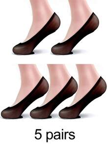 20/10/5/3/1 Pairs Women's Low-Cut Invisible Socks, Men's High Elastic Socks, Ultra-Thin Semi-Transparent Soft Elastic Comfortable Breathable Socks, Suitable For Daily Wear For Men And Women, Simple Comfortable Neutral Mid-Calf Socks, Women And Men's Socks, Fashion Specialty Boat Socks Invisible Socks Very Thin Disposable Daily Candy Color Stockings - Multicolor - View 5