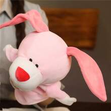 Marionetas de dedo de mano, juguete de peluche de dibujos animados, suministro para fiestas, juguete favorito de reunión - Conejo rosa - Ver 26