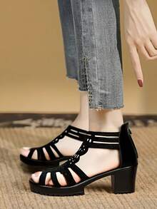 Women Heeled Sandals - Black - View 2