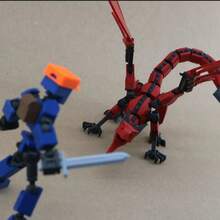 1 件 23.5 厘米 [T13 假人 3D 打印可动龙玩具] 铰接龙模型，高铰接龙玩具 - 青少年和成人的减压玩具，适合万圣节和圣诞节，DIY 组装玩具，易于组装，防破损，附带组装说明，43 个可移动关节，组装模型，优质 PLA 材料，批量出售，减压玩具 - 彩色 - 查看 4