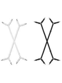 2 Pieces Of 4-Clip Adjustable Bed Sheet And Quilt Fastener, Adjustable Triangle With Elastic Fixer Pendant, Suitable For Bed Sheets, Mattress Covers, Sofa Cushions, Sofa Cover Buckles, Quilt Clips And Metal Clips.