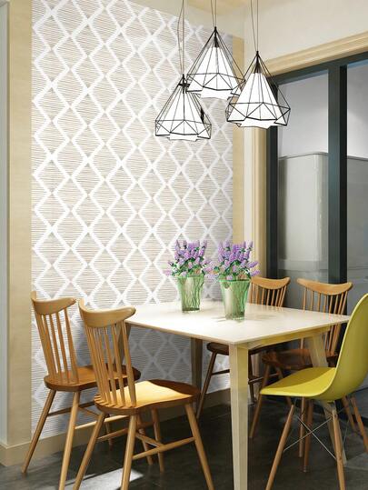 Roll 1m/3m/5m Retro Diamond Gestreepte Minimalist Wand Wallpaper, Removable Self Adhesive Vinyl DIY Home Bedroom, Kitchen, Living Room, Bathroom, Cabinet, Furniture Renewal Paper Stickers Room Wallpaper Bedroom Kitchen view 5