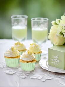 50 peças/100 peças Copo de Papel Mafen, Ferramenta de Cozimento de Cupcake de Papel, Suporte de Papel para Bolo com Borda Ondulada Dourada, Copo de Papel Antigordurado Colorido para Cozimento, Filme de Cozimento, Copo de Papel para Bolo com Boca Ondulada Dourada, Forma de Papel Alumínio Descartável para Cupcake, Bandeja Descartável de Cozimento de Cupcake de Papel