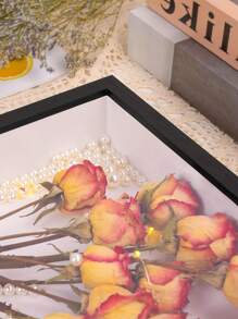 DIY干花相框，A4/8英寸/10英寸/6英寸/16英寸，透明亚克力面板，可放置照片，镂空收纳盒，手工展示框，标本展示框，模型展示架，适用于照片、花束、图片、纪念品、DIY艺术品、奖牌（白色）（仅包含镂空相框、透明亚克力板，不含干花） - 白色 - 查看 9