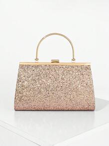 闪粉手提包，迷人优雅，精致低调奢华，闪粉闪耀奢华晚宴包，手拿包，女士水钻手拿包，适合派对女孩、女士、新娘。派对、婚礼、舞会、晚宴/宴会的完美之选，搭配婚纱、女士礼服、舞会礼服、生日礼服的完美之选。 - 香檳色 - 查看 5