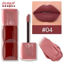 DUNUF 1pcs Matte Velvet Lip Gloss , Easy To Color, Lip Gloss, Waterproof, Sweat-Proof, Non-Stick To Cup, Non-Fading, Long-Lasting, Exquisite, Suitable For Gifts, Festival Makeup, And Performance Makeup - 彩色 - 查看 18