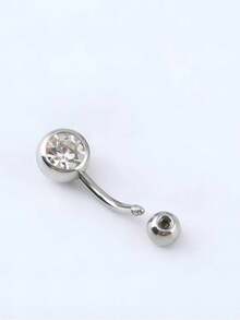 10pcs Stainless Steel Short Belly Button Rings, Suitable For Women's Daily Wear, Music Festivals
