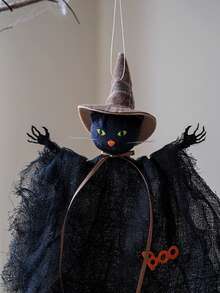 1 đồ trang trí Halloween treo ma phù thủy với mũ phù thủy mèo đen đèn lồng bí ngô phù thủy ma phù thủy Halloween đồ trang trí tiệc thủ công ma quái cho trang trí nhà đồ trang trí cây Halloween - Nhiều màu - Xem 5