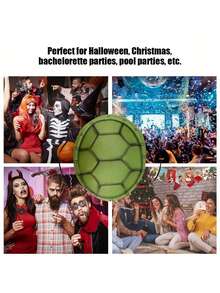 这款独特的派对龟壳配饰能助您轻松打造吸睛造型。它非常适合派对、表演道具、节日礼物和万圣节服装派对！ - 彩色 - 查看 7