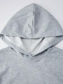 Neues dreiteiliges Set mit Oberteilen für Mädchen in Volltonfarbe, mit überschnittenen Schultern aus Baumwolle, bequeme, übergroße Curve-Größe, lässiger, vielseitiger Hoodie für Frühling und Herbst, Rundhalsausschnitt, lockere Kinderkleidung im Street-College-Stil, Fall für Frühling und Herbst, weiche lange Ärmel, neue Serie