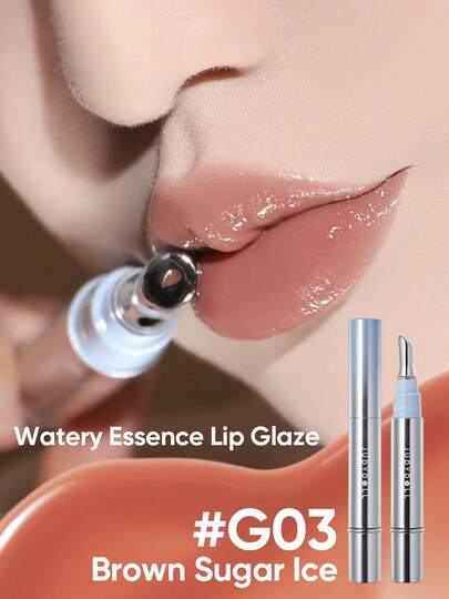 JUDYDOLL 水润精华唇釉，橙花水晶精华唇彩，镜面玻璃质感唇彩唇油唇膏，唇部护理，去除干燥唇部角质，送给女朋友、妻子、婚礼、派对、初学者化妆、小众的绝佳礼物