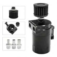 Oil Catch Can Kit With O-Rings Aluminum Oil Catch Can For Most Cars - Black - View 3